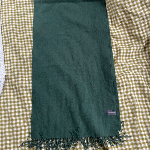 Tartan Blanket Company Dark Green Lambswool Scarf - Picture 3 of 4